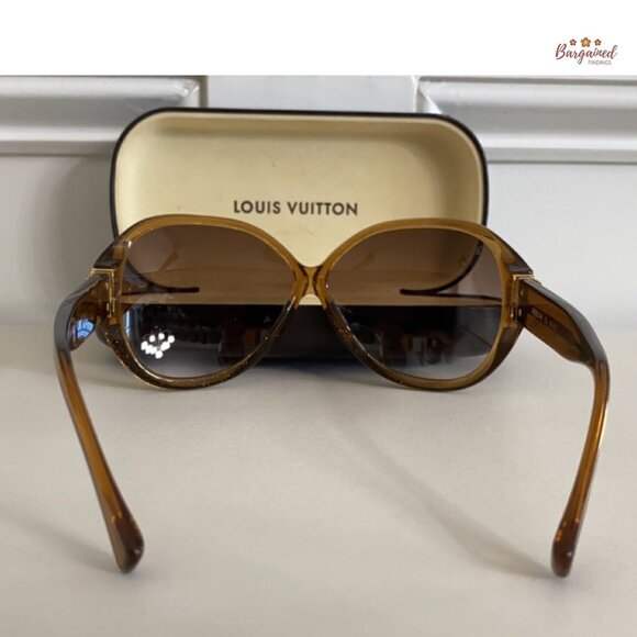 Auth LOUIS VUITTON Honey Speckling Acetate Frame Oversized Soupcon GM Sunglasses - Picture 3 of 12